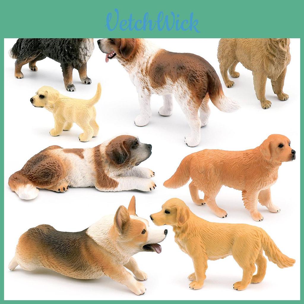 Childrens Pvc Saint Bernard And Corgi Dog Figurine Set With Realistic Animal Models For Kids Play And Decor