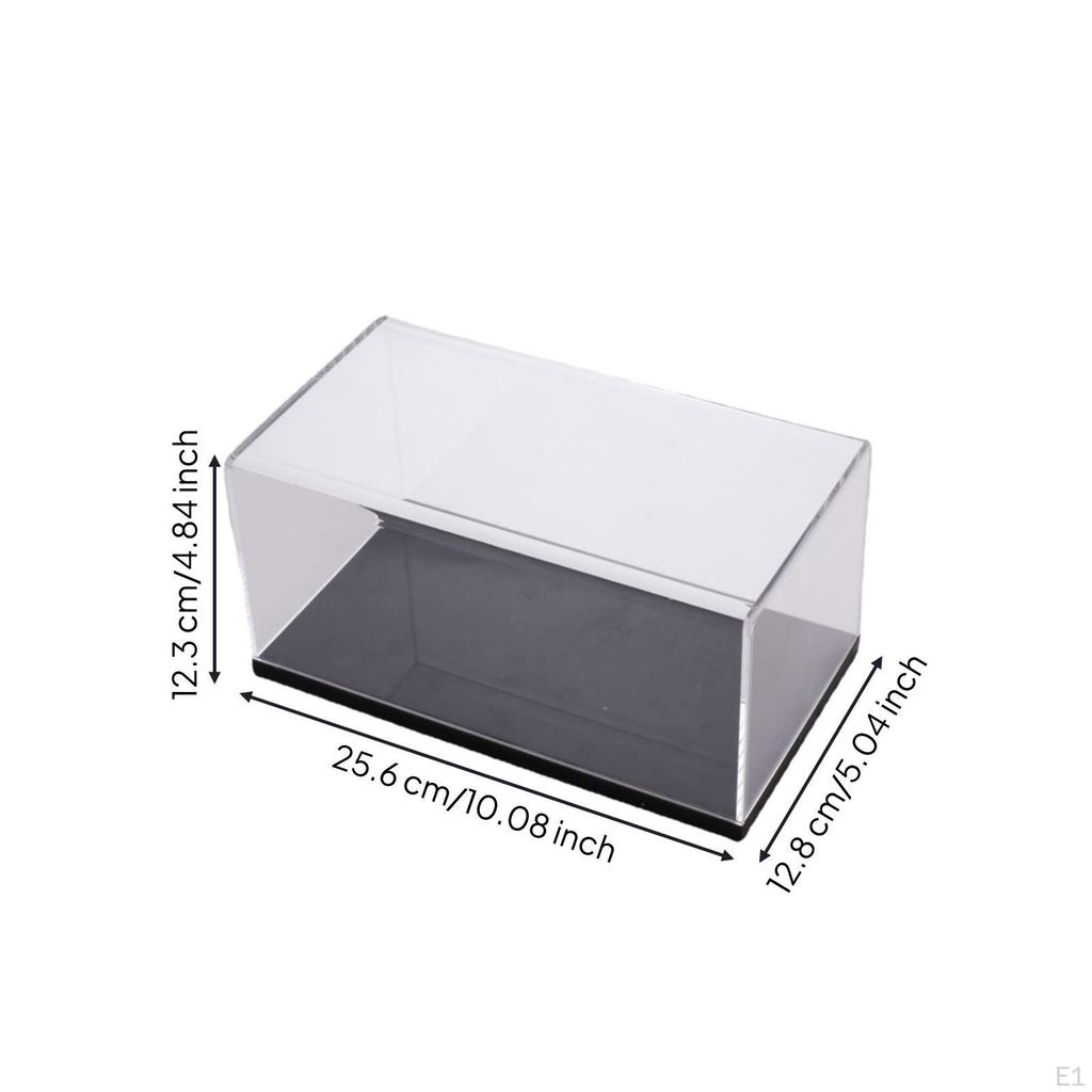 Acrylic Display Case Crystal Clear with Base Transparent Dust Cover for Collectors,