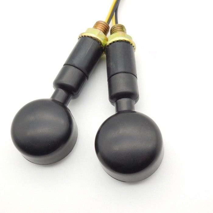 Clignotants LED moto Lumitecs RV299 avec marque E 2 pièces teintées noir