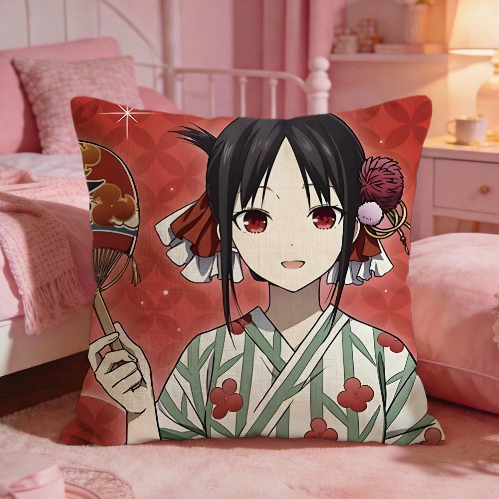 KKaguyasamas Love Is Wars Cushion Cover Premium Comfort Reversible Pillow Cove Two In One Design For Any Room  Car Interior