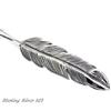 [STERLING SILVER 925] Indian Feather Silver Native American Pendant for Men and Women with Chain AMTHGNE-116
