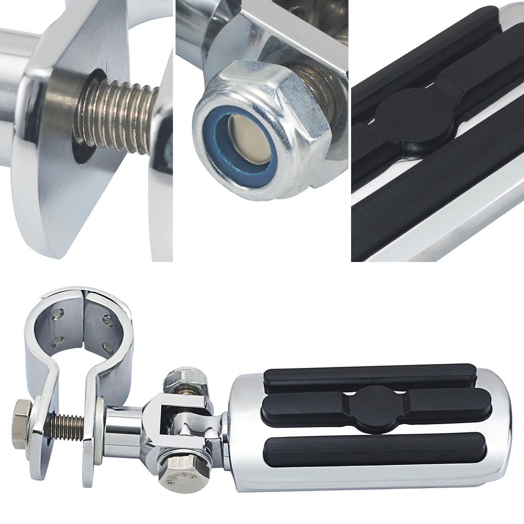 Chrome motocykl autostrada zacisk podnóżki podnóżek pedał podnóżki góra dla Harley Electra Road King przemieszczanie się po ulicy 1-1/4"