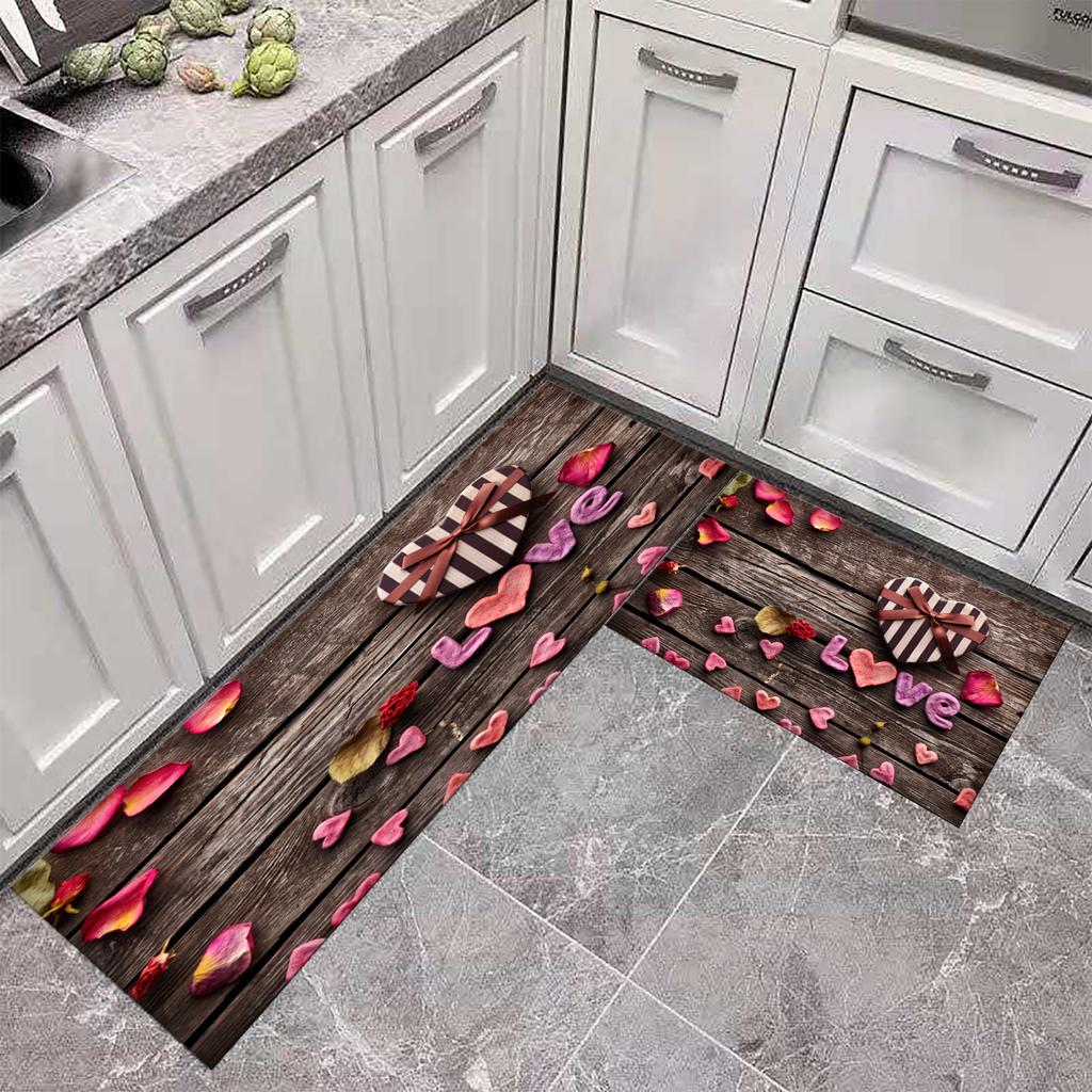 Bodenmatte aus Kristallsamt für die Küche, saugfähig, rutschfest, waschbar, Bodenmatte für die Küche, Eingangsbereich, Badezimmertür, Badezimmermatte, Teppich