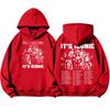 Günlük Rahat Giyim İçin Unisex Hafif Uzun Kollu Baskılı Kapüşonlu Sweatshirt