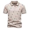 Geometric Pattern Print Men Summer Short Sleeve Lapel Slim Fit Polo Shirt Men Golf Polo Shirt Tops