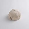 Retro cor sólida bebê docker boné primavera verão algodão macio gorro sem aba para menina menino crianças senhorio bonés bonnet