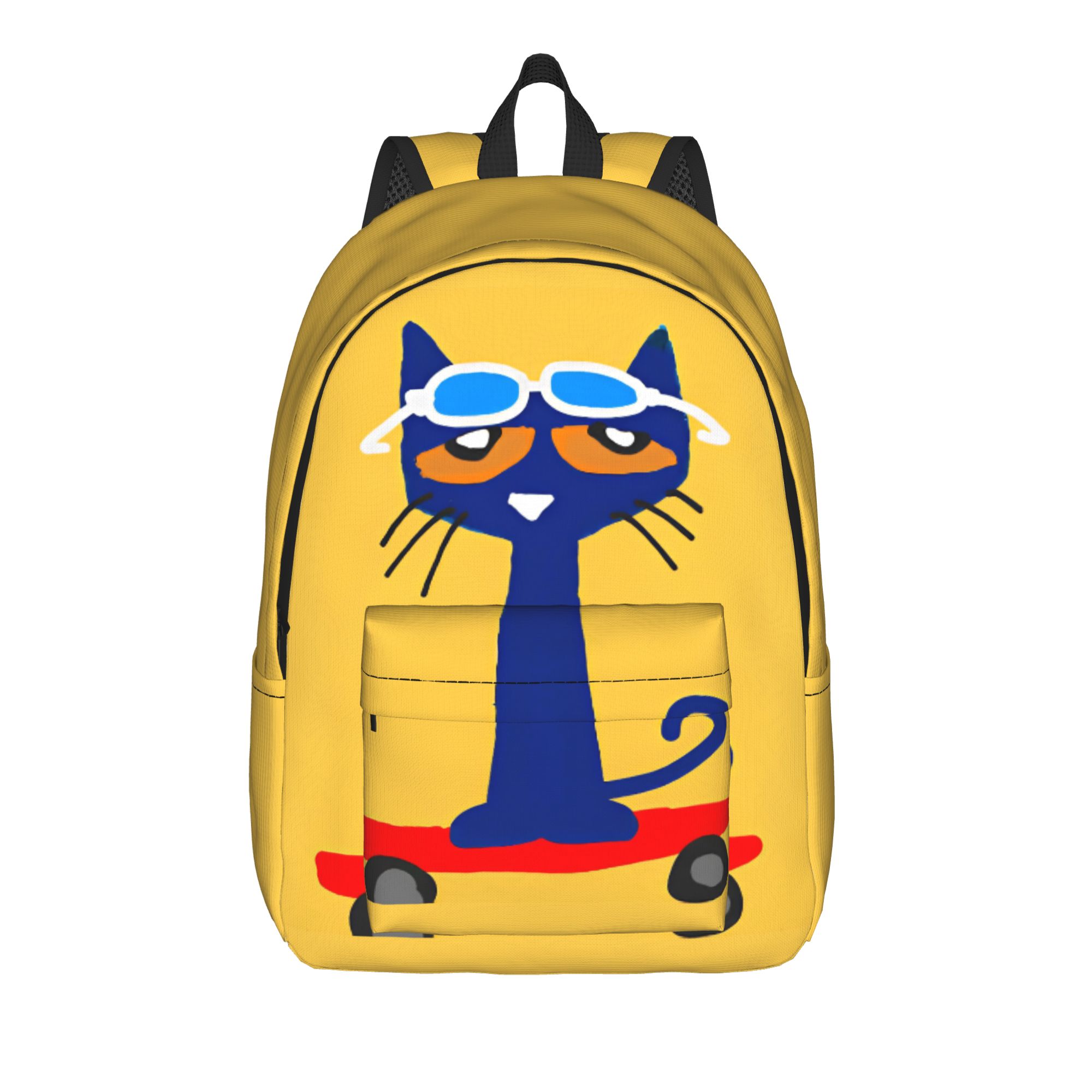 Pete the Cat Groovy Casual Rugzak Outdoor Middelbare School Zakelijk Cartoon Dagrugzak voor Mannen Vrouwen Laptop Schoudertas S