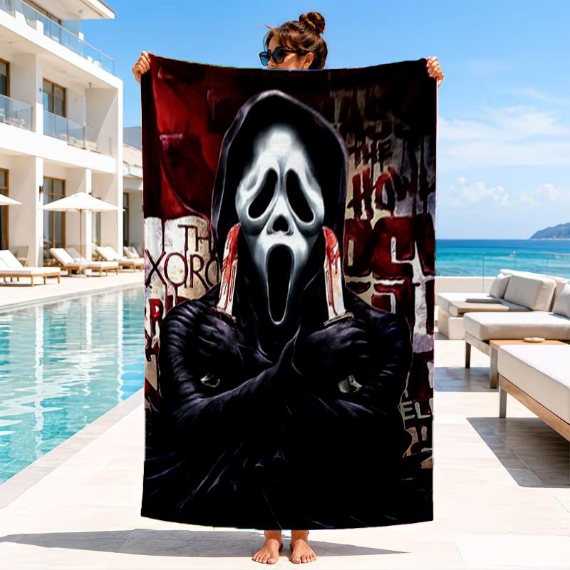 Scr-eam Horror Movie Beach Towel, Microfiber Beach Towel, Perfect For Pool, Beach, Travel, Home Decor Beach Party Fan gifts