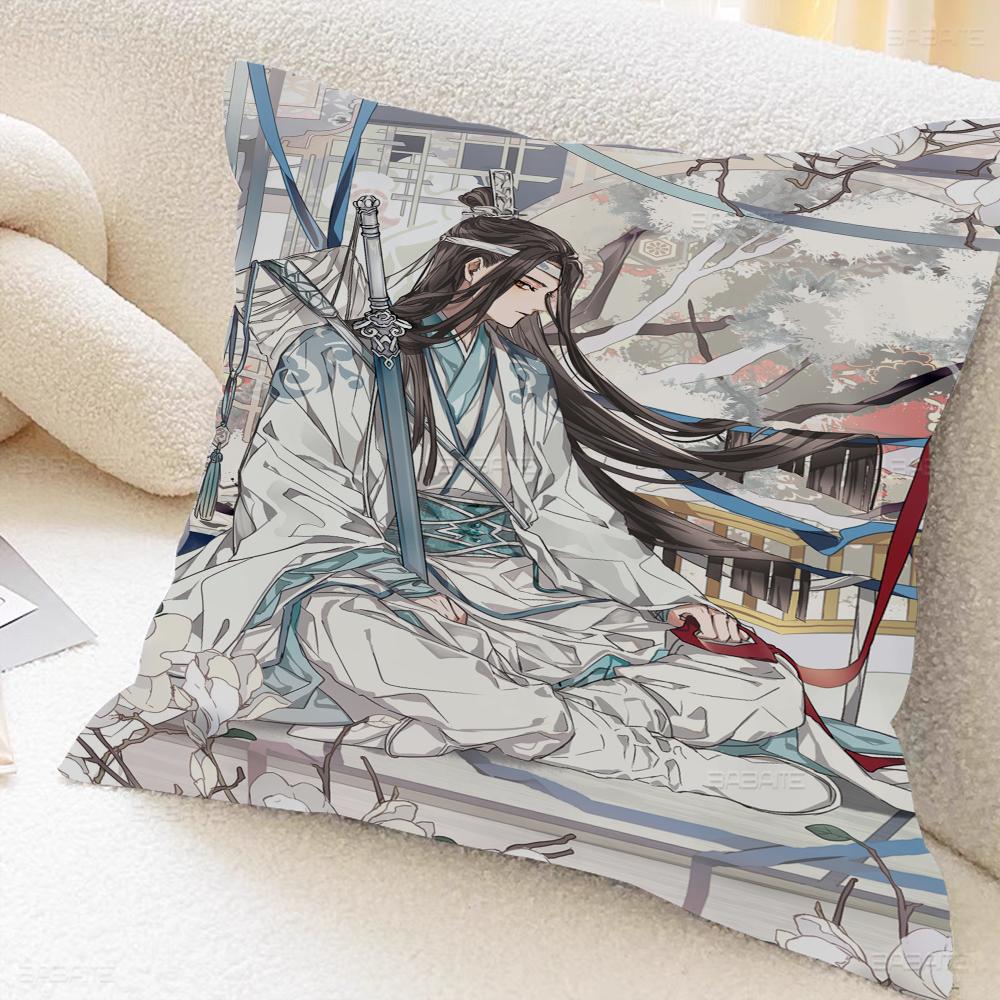 Anime Mo Dao Zu Shi Cushion Cover Car Throw Pillow Case For Sofa Car Christmas Gift 40x40cm 45x45cm