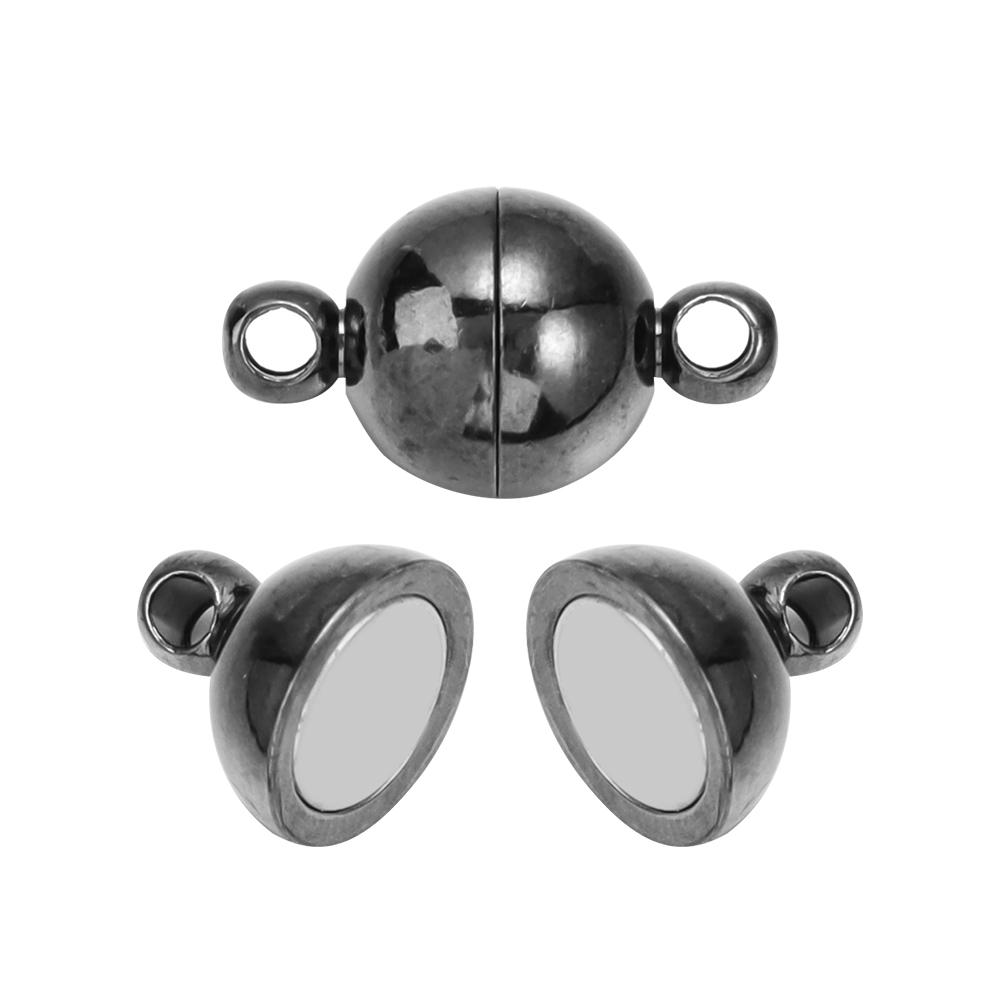 5Sets 6 8 10 12 14mm Copper Magnetic Clasps Ball Shape Strong Clasps For Necklace Connection DIY Leather Bracelet Jewelry Making