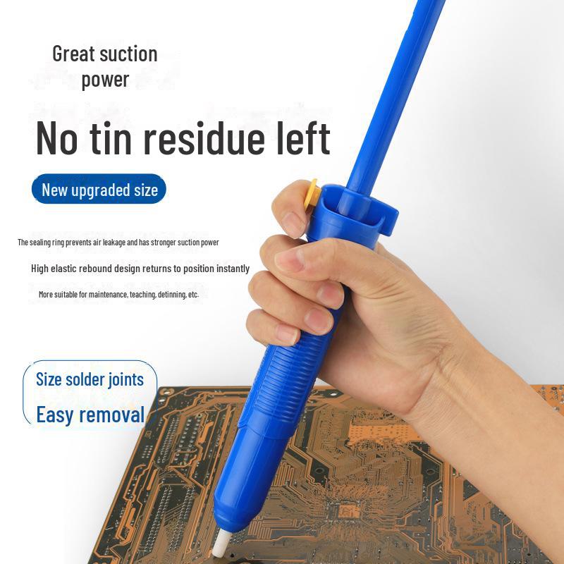 Large Long Manual Detinning Pump Soldering Iron Gun - Blue Strong Tool for Detinning 017