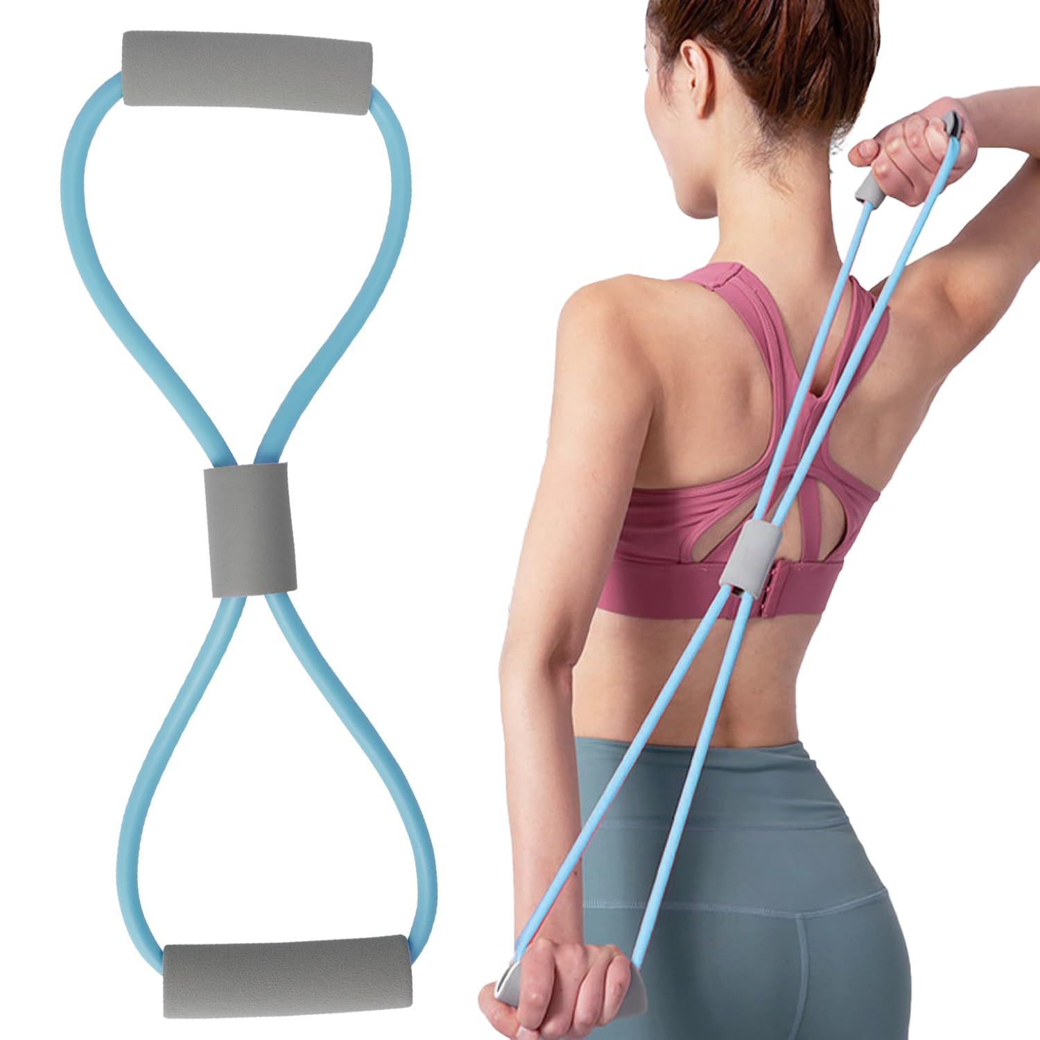 [BHJ] Stretch Band Exercise Stretch Tube  Comfortable non-slip handle that