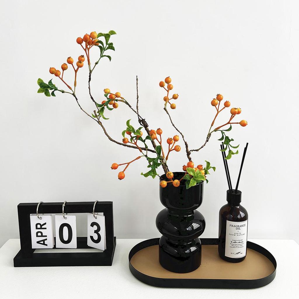 Simulated Holly & Sea Buckthorn Fruit Branches for Indoor Decoration