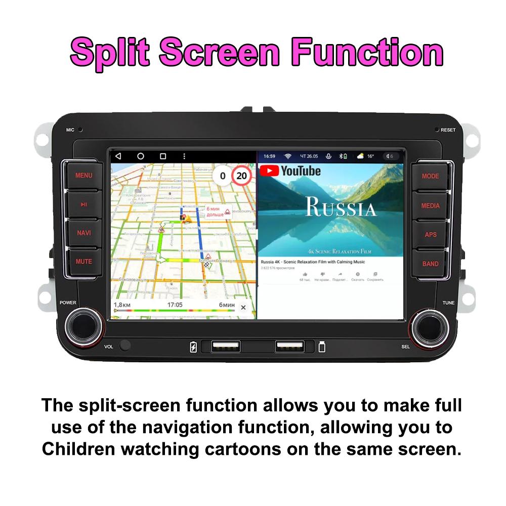 2G+32G /1G+32G Android 13 7 Inch IPS Screen Wireless CarPlay Android Auto Car Stereo for VW Jetta Sedan Passat Tiguan CC Golf Skoda Radio