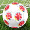 Logo de l'équipe nationale de football de Colombie Ballon de Football Taille 5, Cousu à la Machine PVC, Durable & Très Rebondissant, Convient à Tous les Âges, articles de supporter, matches & usage extérieur.