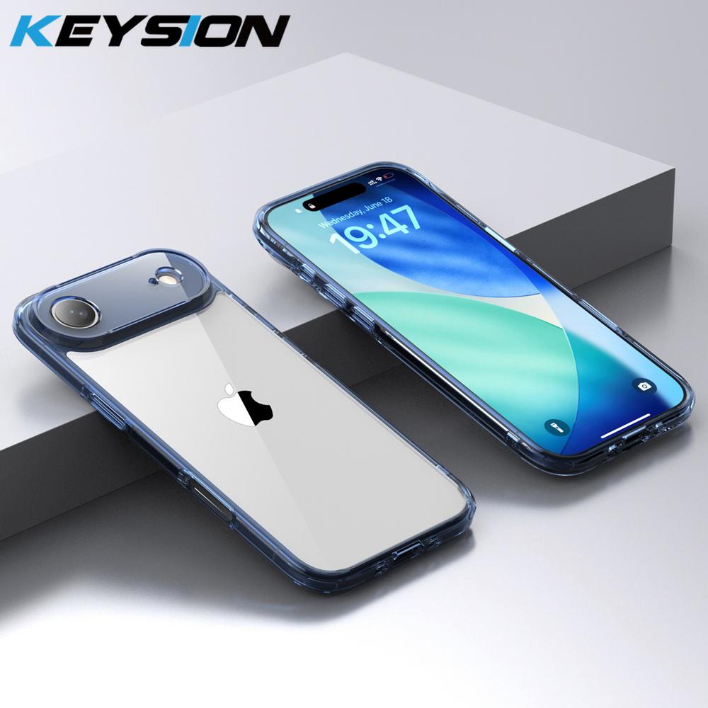 KEYSION Shockproof Armor Clear Case for iPhone 17 Air Transparent Soft TPU Silicone+PC Phone Back Cover for iPhone 17 Air 2025