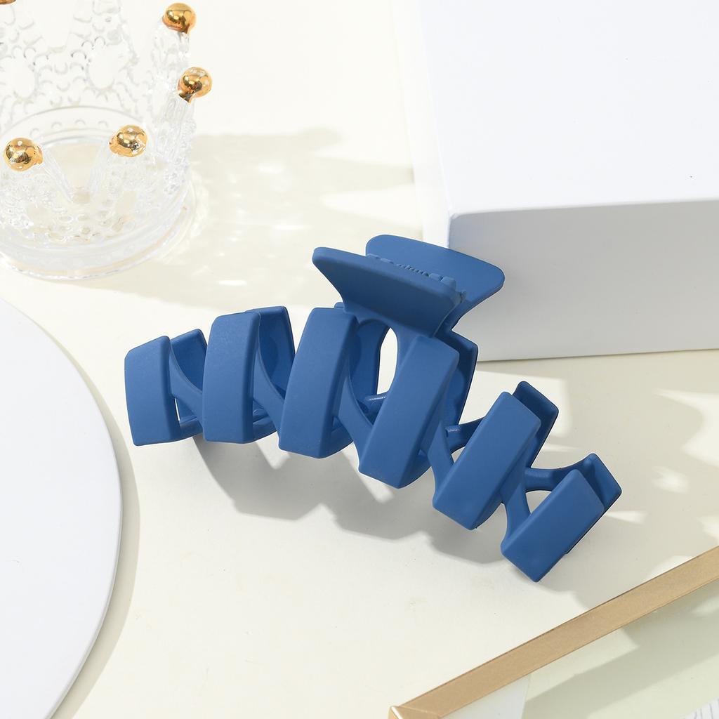1 Stück blauer Damen-Haarclip Haaraccessoire modischer und einfacher Haarclip Haiklammer Hinterkopf Styling Haarclip