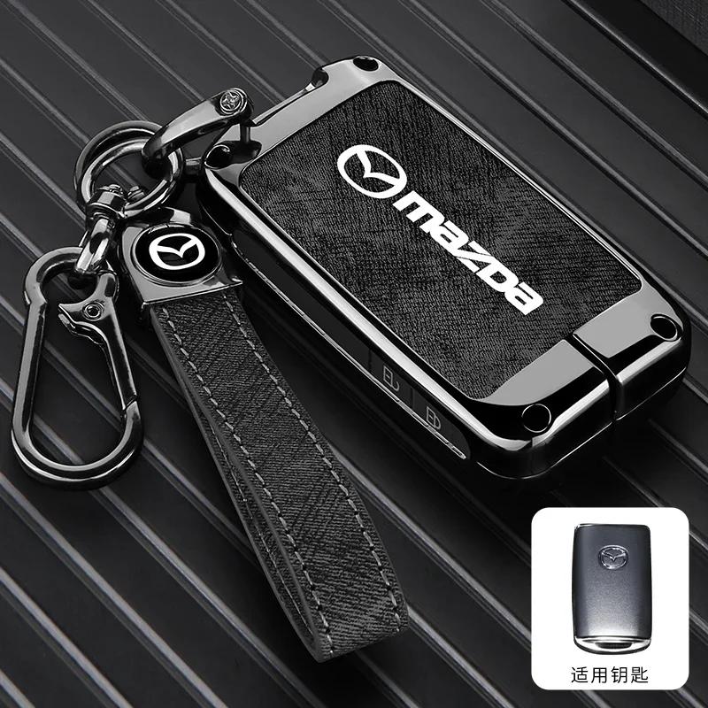 

2025 Hot Zinc alloy Car Key Case For Mazda 3 6 cx30 MX30 cx9 x9 cx5 x5 cx8 MX5 ss30 CX-4 CX-5 CX-8 Protector Keyless Fob Accesso