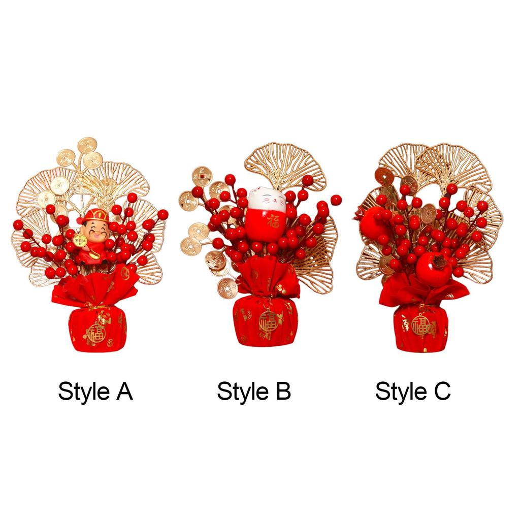 Chinese Lucky Tree Money Lunar New Year Decor Holiday Embellishments Gift Tabletop Decor for Wealth and Good Luck Car Party