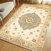 Tapis de zone floral rétro doux antidérapant lavable pour salon chambre bureau décoration intérieure bohème