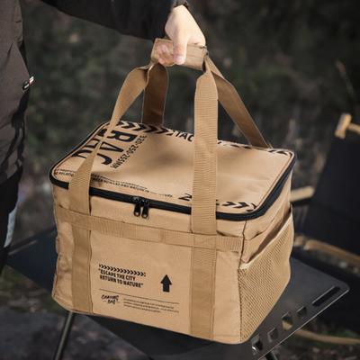 20 L Picnic Bag Cookware Storage Bag Portable Large Capacity Storage Bag with Handle for Beach Picnic Road Trip Travel