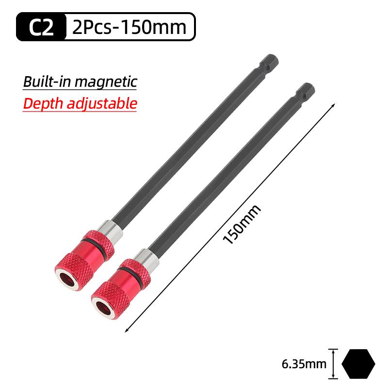 1/4" Hex Magnetic Screwdriver Bit Holder Quick Release Adapter Extension Rod Electric Drill Hand Tools 50/60/75/100/150/300mm