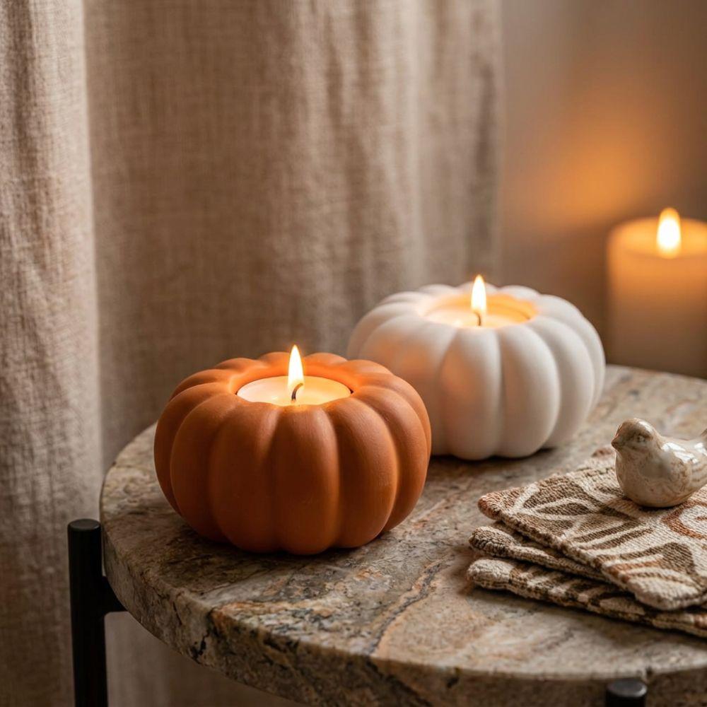 Suport Lumânare Tip Lumânare de Ceai Dovleac Vintage Stil Toamnă Suport Lumânare Ambiental Decor Casă Sărbători