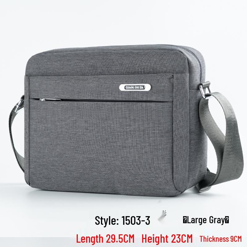 Men's Waterproof Oxford Cloth Crossbody Bag - Fashionable Business Shoulder Bag with Charging Feature