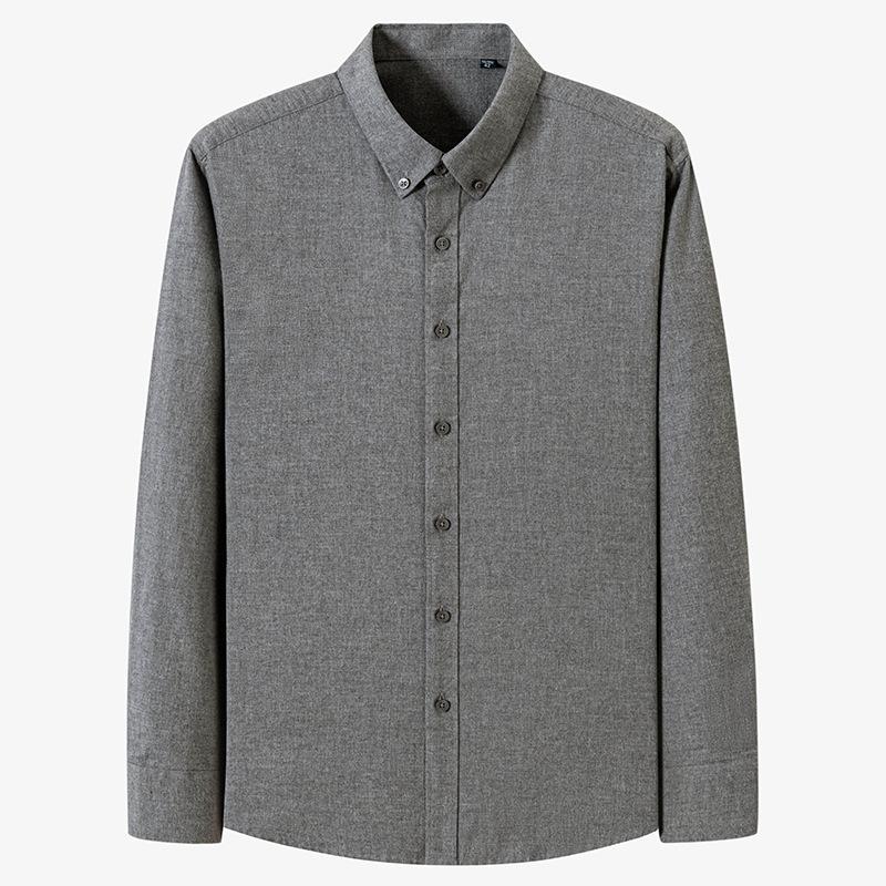 

Однотонная мужская рубашка в деловом стиле с длинным рукавом 38