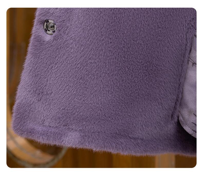 Reversible Fur & Leather Winter Coat for Middle-Aged and Elderly Women - Stylish Chinese-Style Mink Velvet Jacket