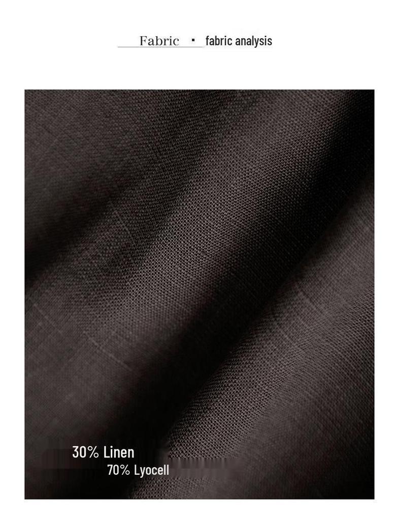 Women's Autumn Wide-Leg Commuting Pants - Tencel Linen, Pleated, Slimming, Versatile, High-End Drape