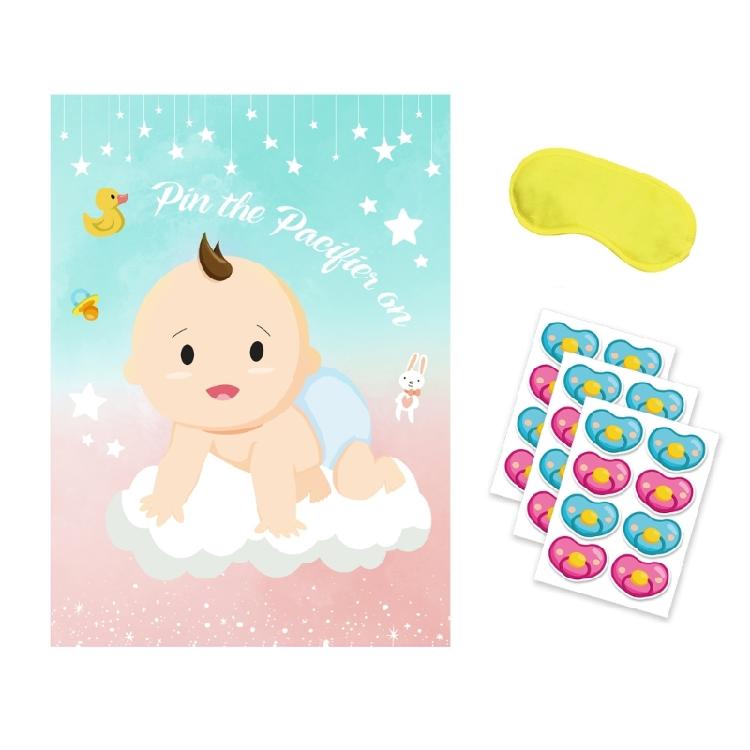 

Birthday Event Celebration Game Set Interactive Pinning Game Poster for Gender Revealing Children s Birthday Parties 1