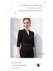 Elegant Black V-Neck Women's Professional Suit Dress - Small, Fashionable Workwear for the Office