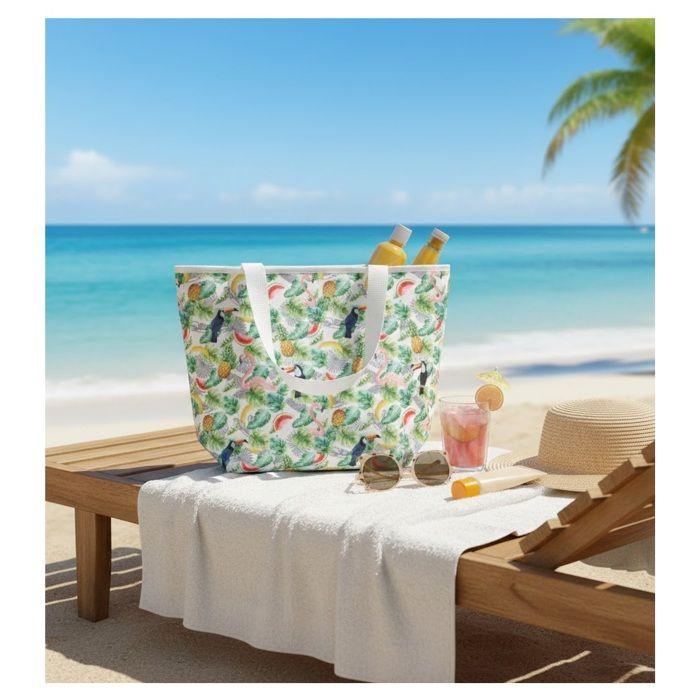 Sac shopping / sac de plage - EDEN - Happy Sunshine - 20 L - Polyester - Vert
