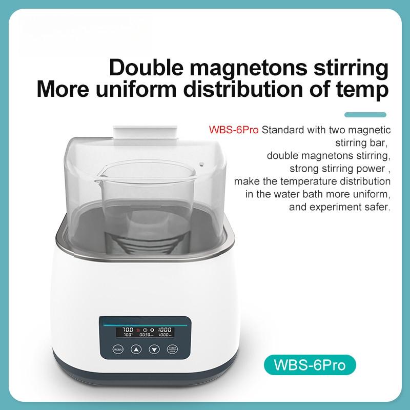 800W Water Bath With Magnetic Stirrer Laboratory Digital Display Thermostatic Heat Collection Magnetic Stirrer
