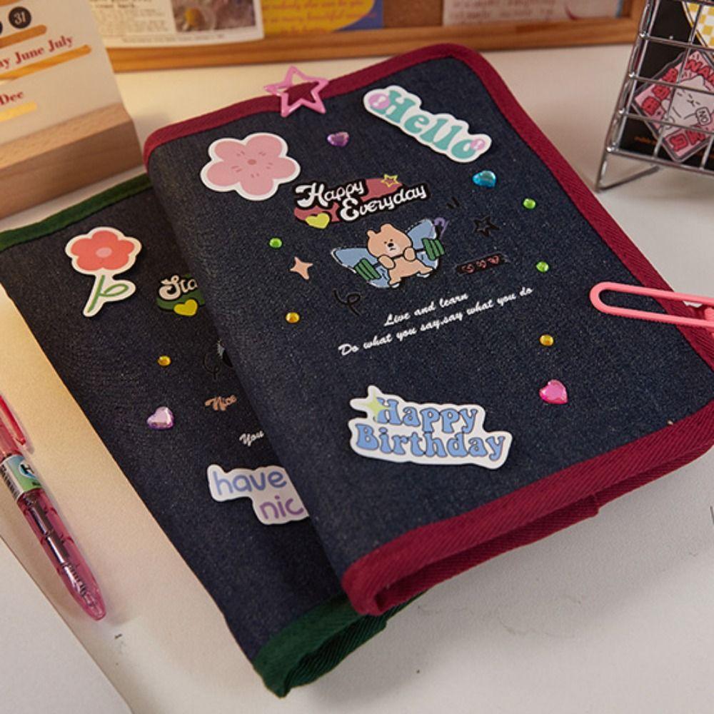 

Handbook Hand Account Notebook Photo Album A5 Loose Leaf Book Durable Retro Notepad Female