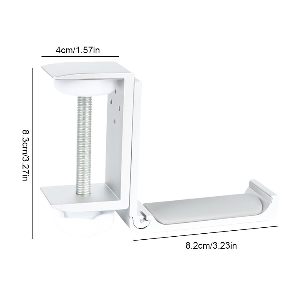 Metal Earphone Hanger for Gaming PC Accessories Gaming Headset Holder No Punch Clamp-On Headphone Holder with Adjustable Clamp