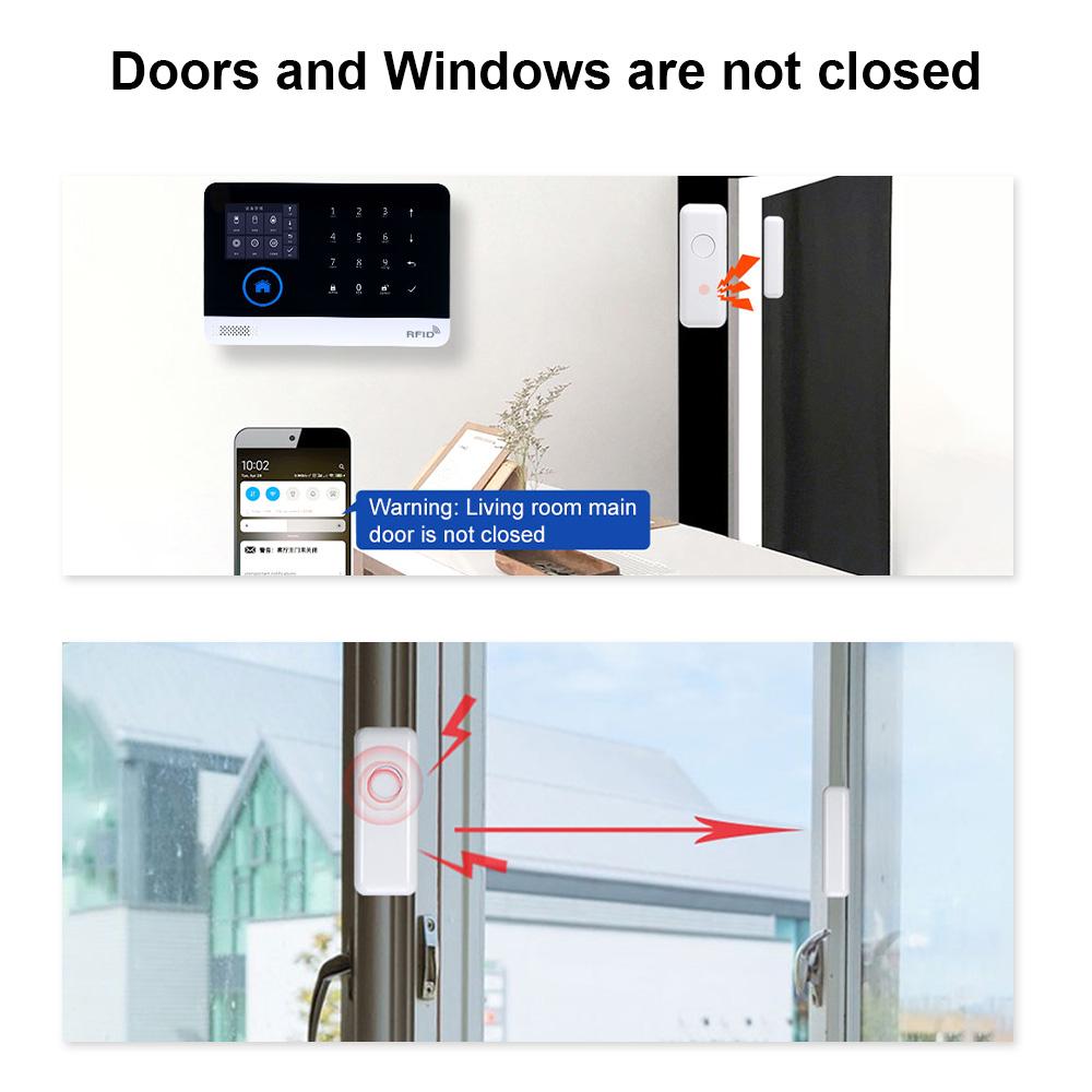 2G WiFi Wireless Home Alarm System TY APP 2.4-inch TFT Color Screen Rechargeable  Alarm Panel SOS