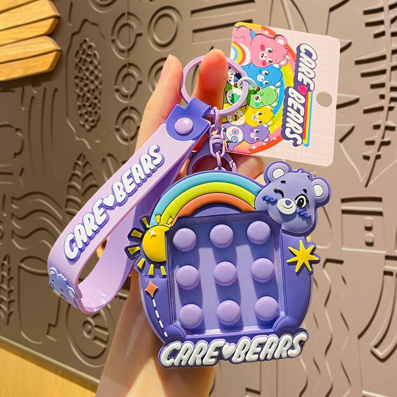 

Heart Bear Charming Keychain Soft Silicone Stress Relief Toy Excellent For Party Favors And Gifts Promotional фиолетовый