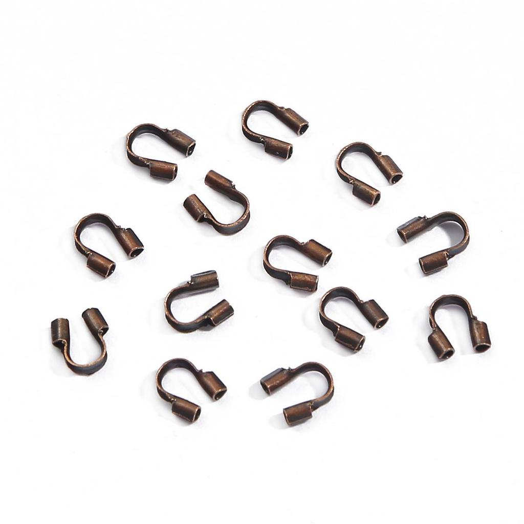 Handmade U-Shaped Cable Protector End Cap for DIY Necklace and Bracelet Accessories.