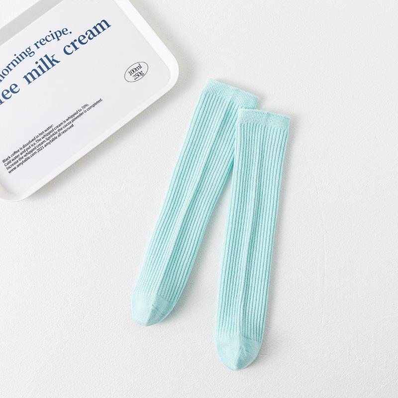 Kinder Kniestrümpfe im koreanischen Stil, einfarbig, Frottee - Mittel & Groß Mädchen Geruchsresistent, Atmungsaktiv