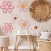 Wooden Flower Wall Decoration Rustic Wood Art Sign Bohemia Flower Wall Hanging Set Rustic Wooden Floral Art Decor for Home