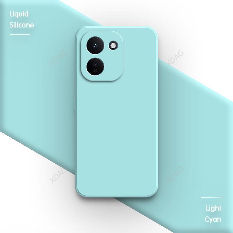 Soft Funda Phone Case for VIVO iQOO Z11 Z11X Turbo 5G Classic Contracted Pure Color Liquid Silicone Shockproof Luxury Back Cover