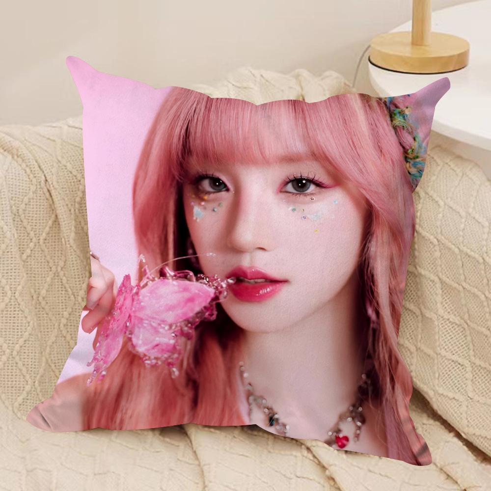 YUQI Chinese Singer Cushion Cover Soft Plush Double-Sided Printed Sofa Pillow Cushion Cover | Cozy All-Season Durable Decor Gift