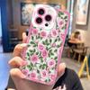 Attractive Flowers Cover Clear Phone Case For iPhone Apple 17 AIR 16E 16 15 14 12 13 11 Pro Max Plus XR TPU DIY Shell Case Funda
