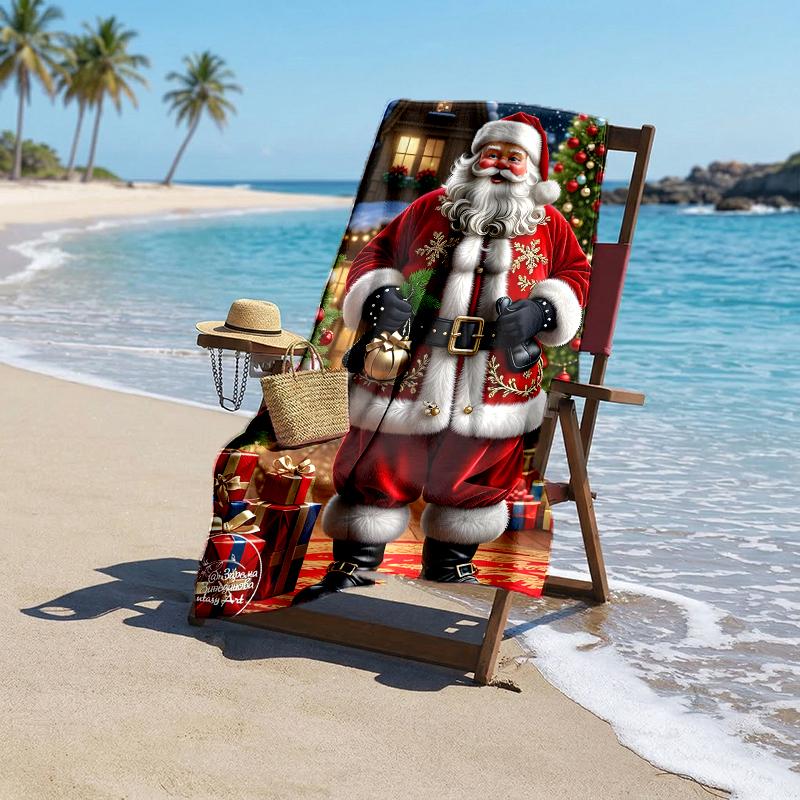 Chrismas Fashion Beach Towel: Ideal for Summer Adventures Soft, Absorbent and Quick Drying Suitable for Swimming and Bathing