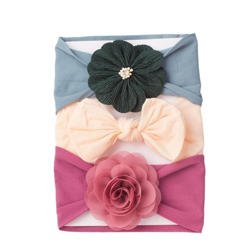 Cute Baby Headband Combination, Comfortable Soft Flower Baby Headscarf, Children's Accessories