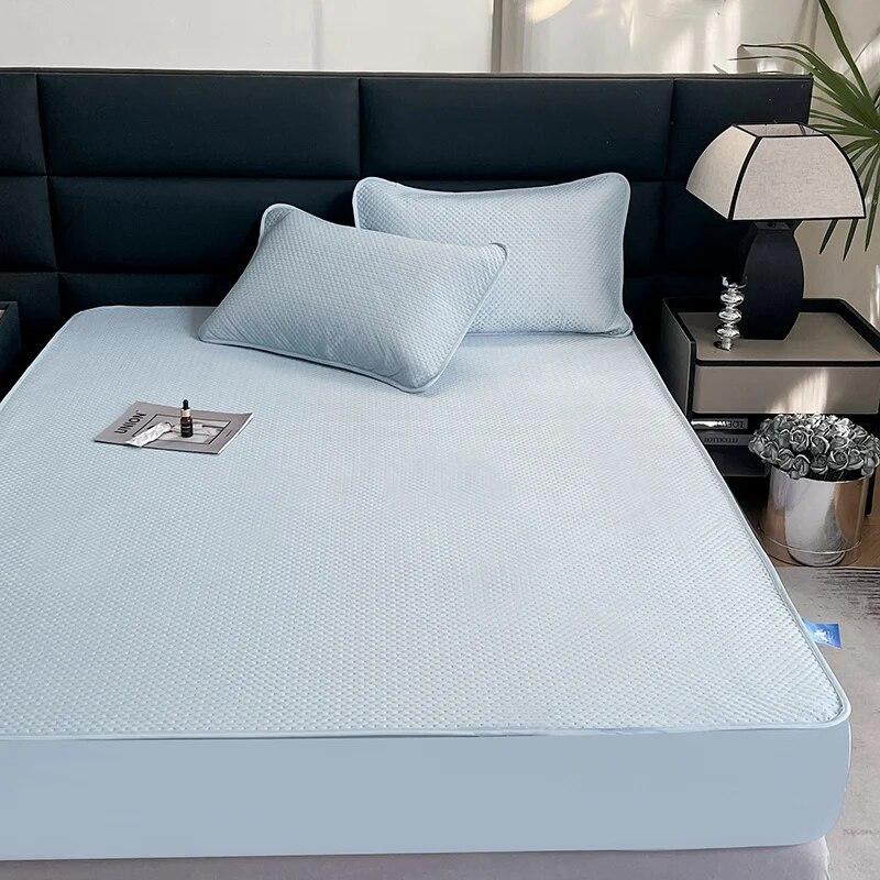 

Охлаждающий наматрасник, протектор, ультразвуковая технология, стеганый наматрасник, наволочка, дышащий прохладный коврик, простыня 120x200cm 2 pcsset
