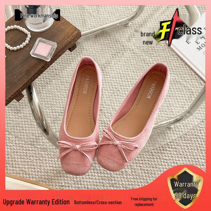 

Женские балетки с бантом, весна 2025: Повседневные туфли-лодочки для юбки или вечернего наряда 35 with Anti-Chafing Patch