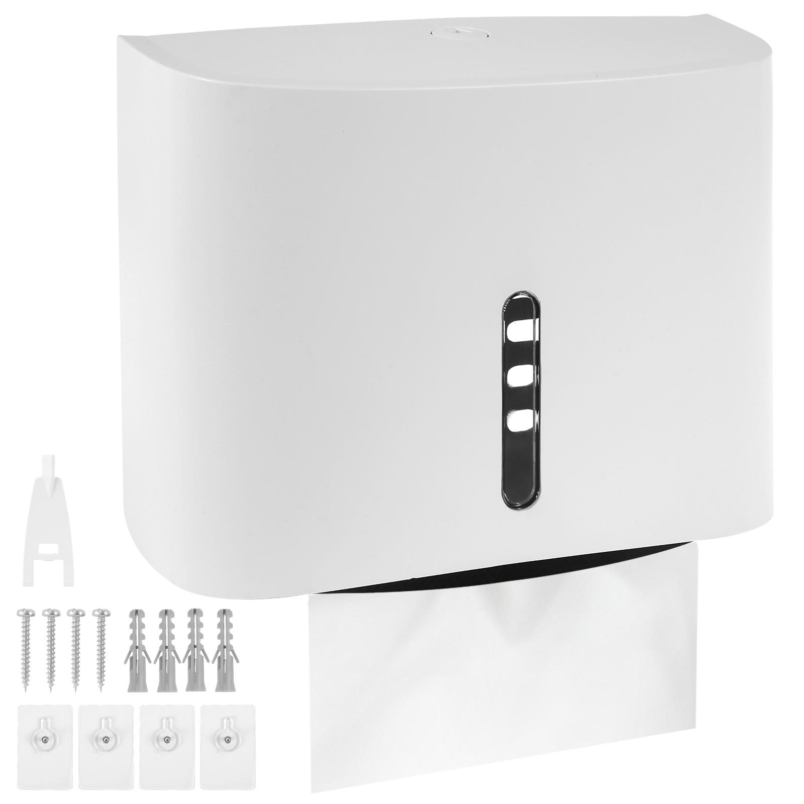 

Диспенсер для бумажных полотенец большой емкости, настенный держатель для бумажных полотенец, бытовой диспенсер для туалетной бумаги для ванной комнаты и кухни белый